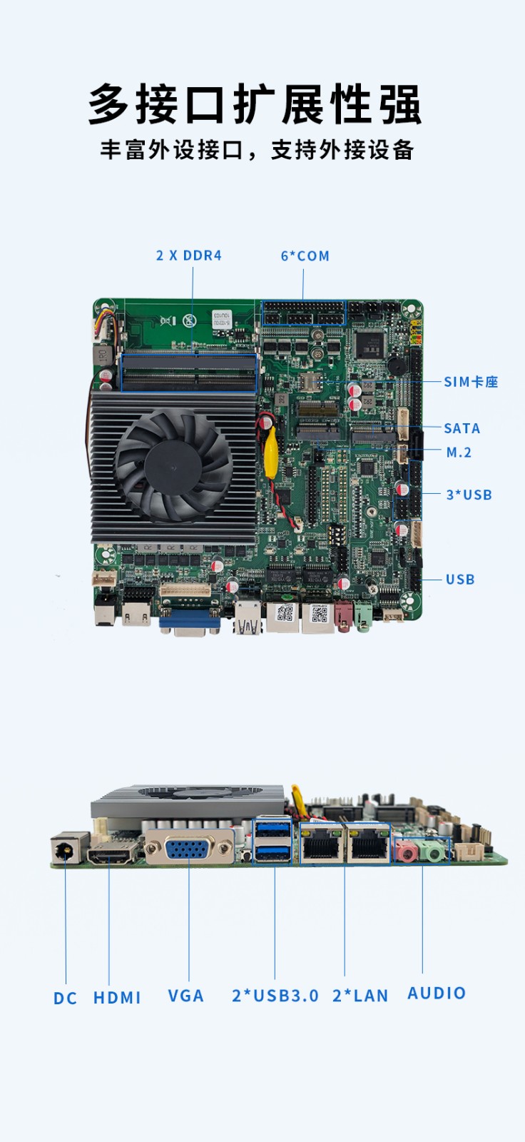 Mini ITX薄型工業主板 ITX-CW810DL26A