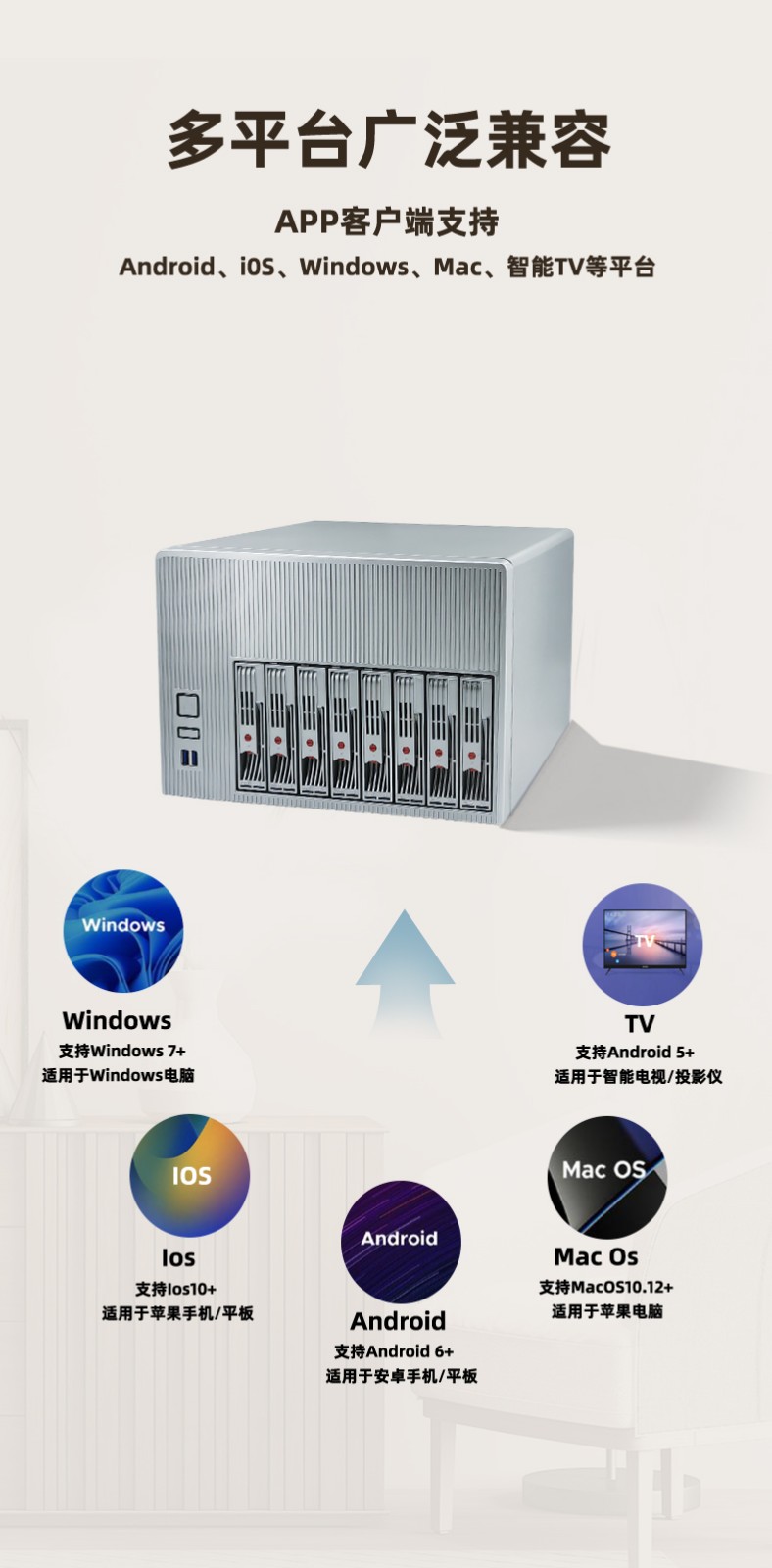 NAS私有云硬件平臺NAS-08N100
