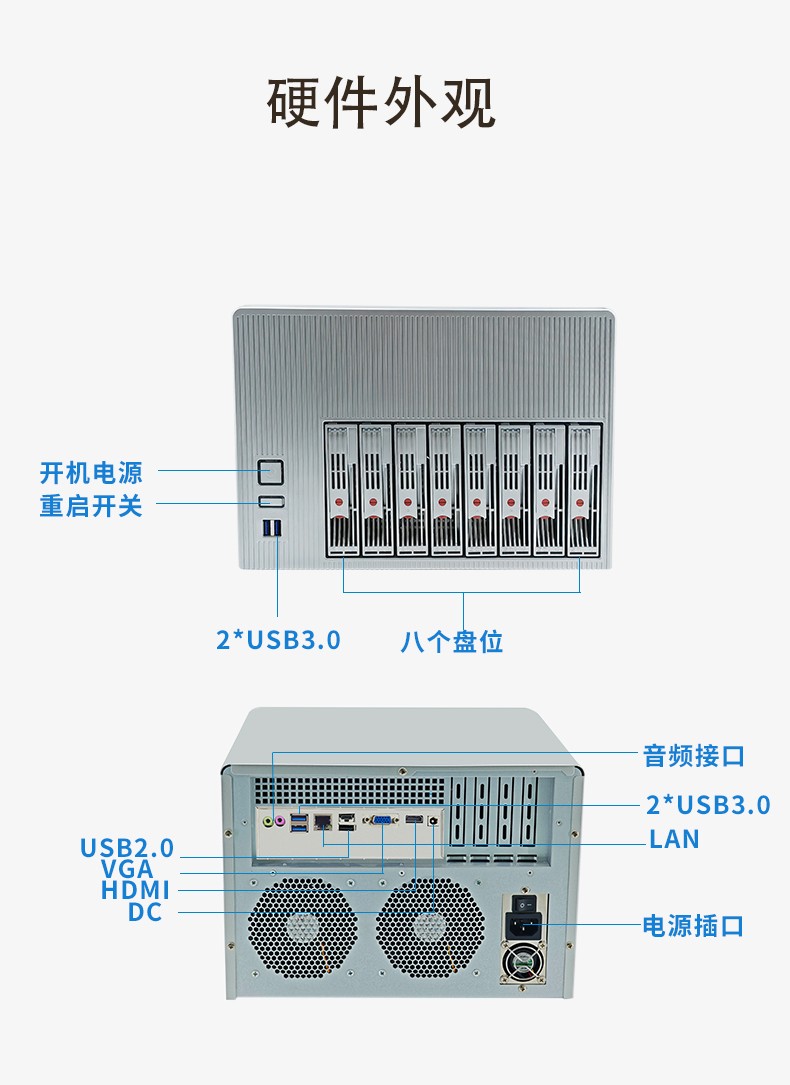 NAS私有云硬件平臺NAS-08N100