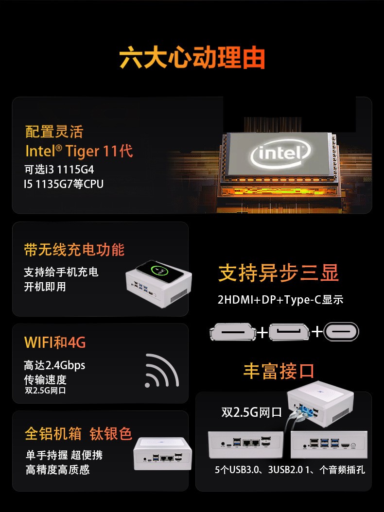 ?MIS-C11G 11代低功耗帶無線充電的迷你電腦