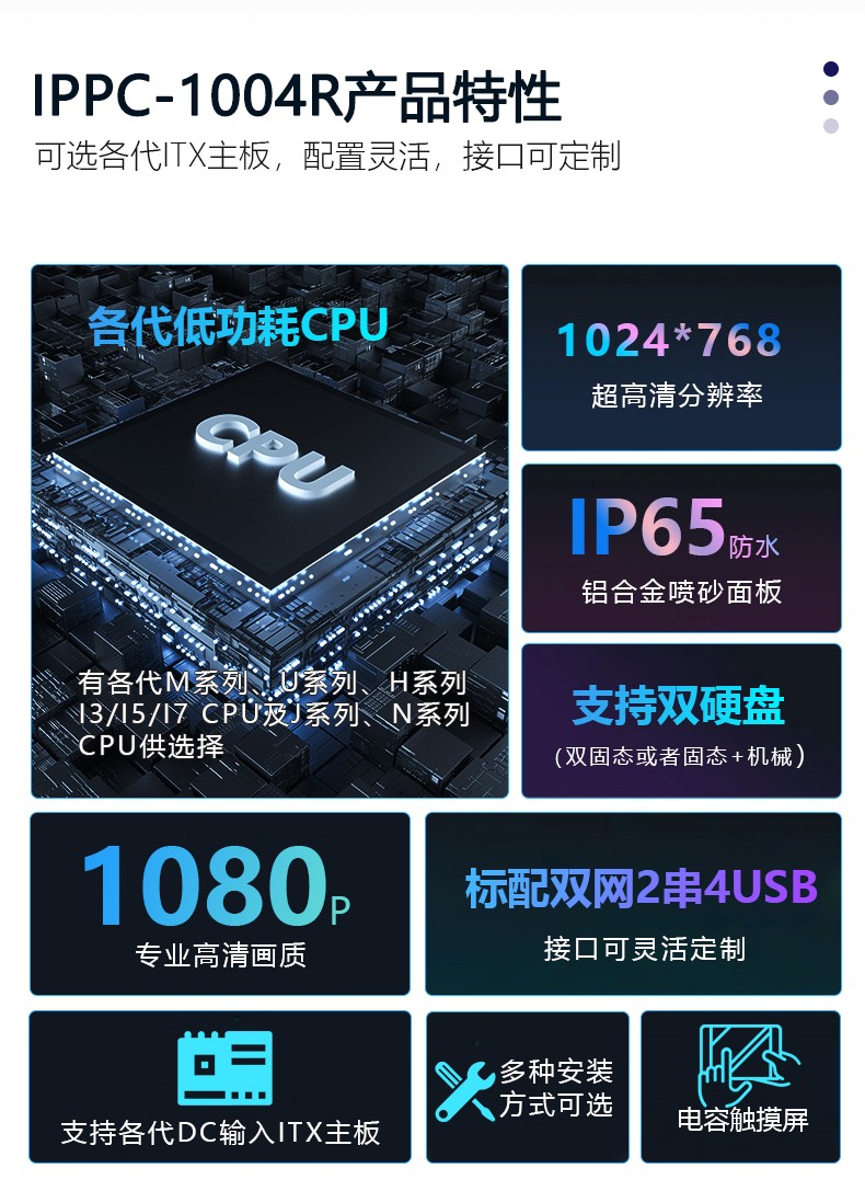 10.4寸電容觸摸工業平板電腦 IPPC-1004R  